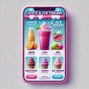 طراحی سایت بستنی و آبمیوه فروشی